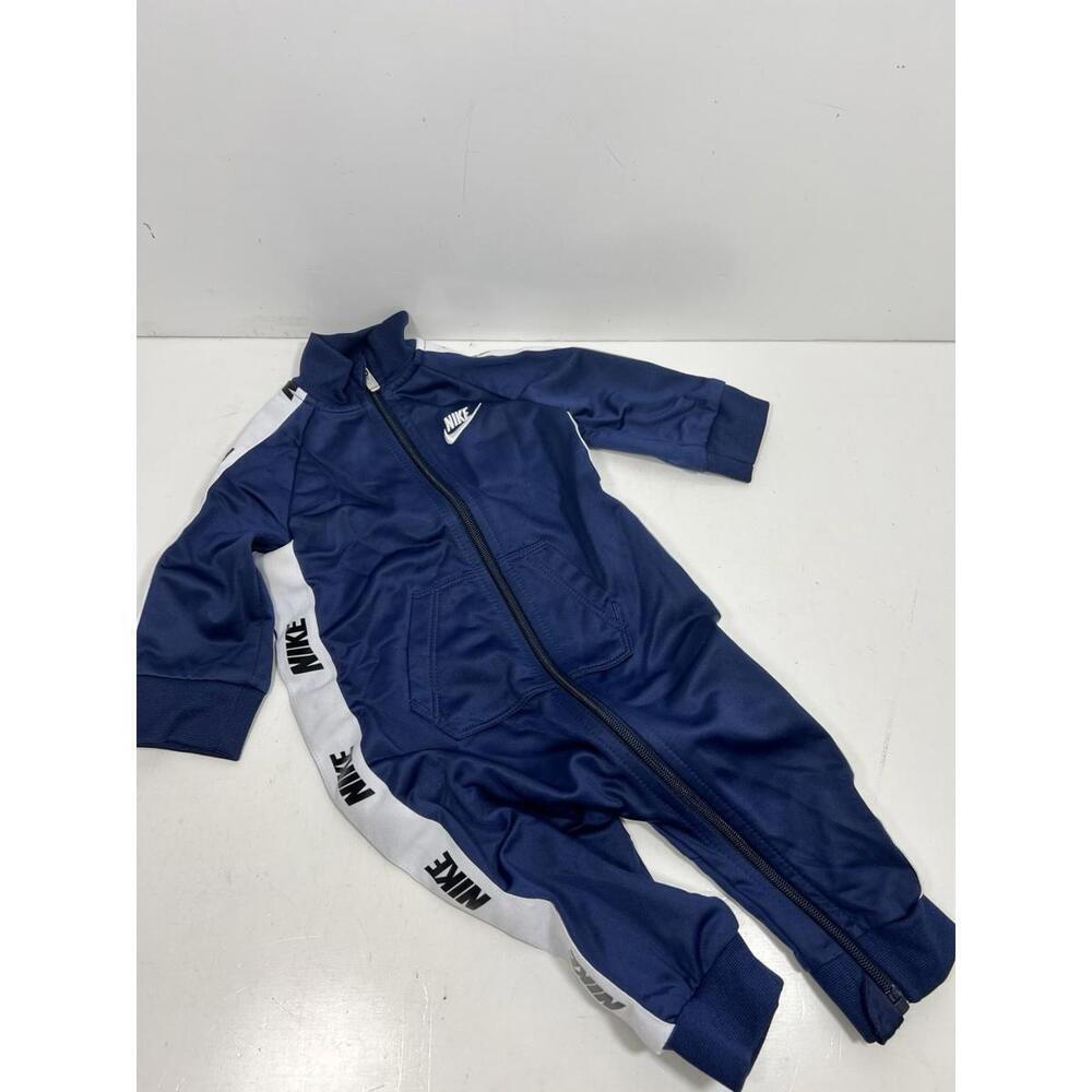 Nike Baby Tracksuit 6 Months Tricot Taping Long Sleeve Zip Up Navy Blue